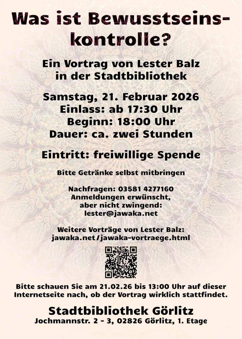 Flyer Bewusstseinskontrolle